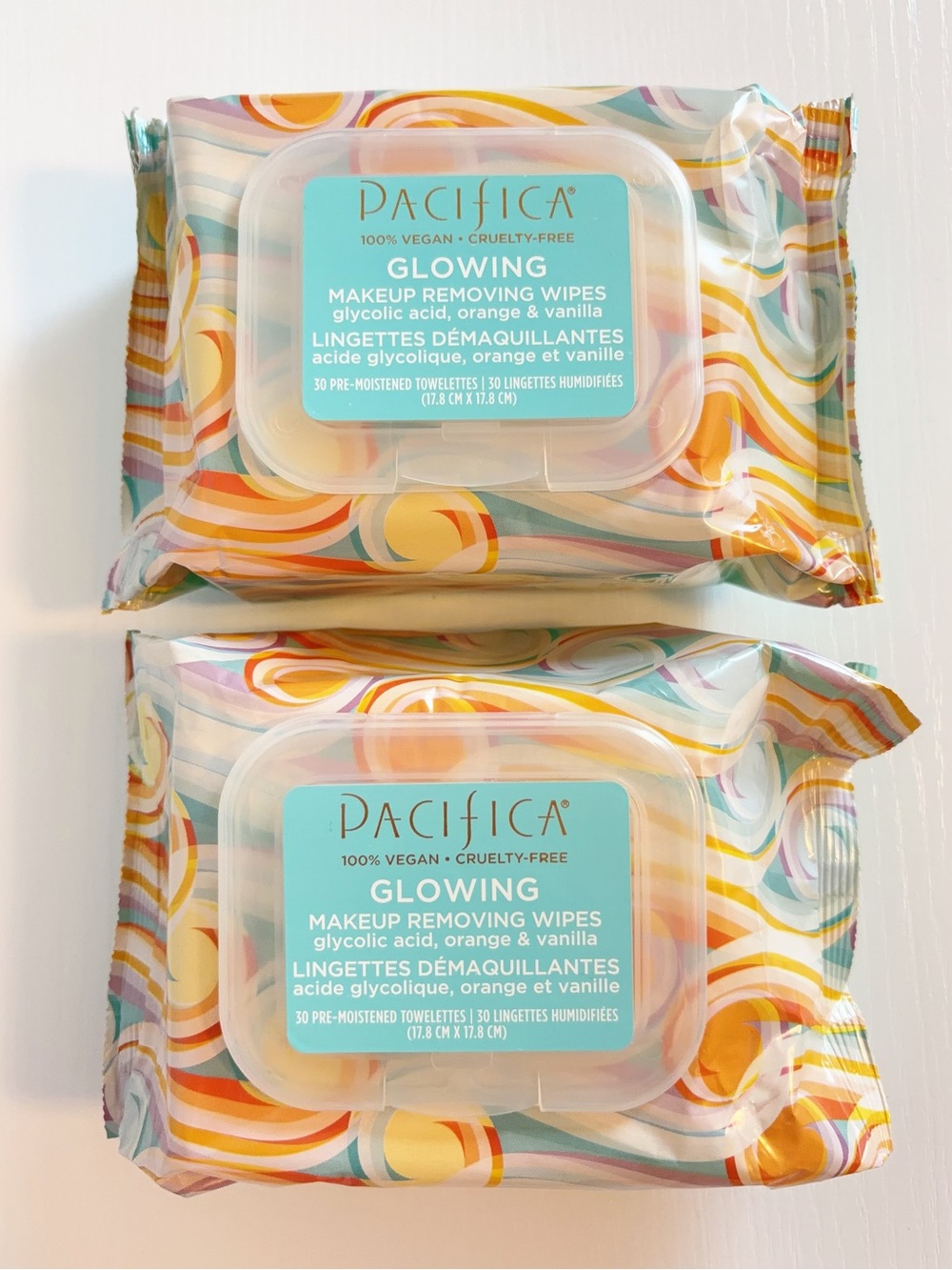 Pacifica Glowing Makeup Removing Wipes 2 Pack